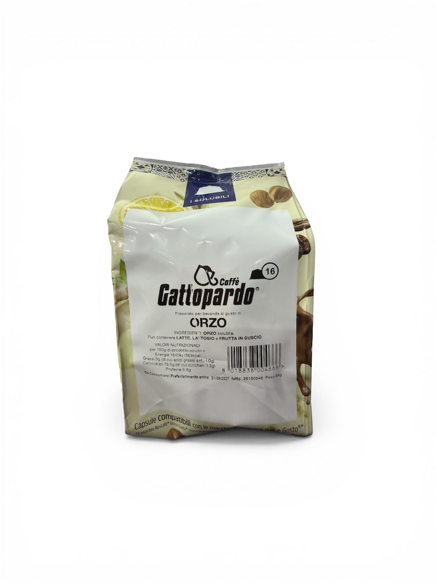16 capsule aromatizzate dolce gusto gattopardo